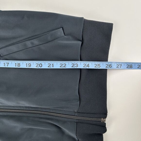 Vtg 80s Adidas Track Jacket Trefoil Mens M Black Stripe Zip Up Made In USA Retro - Picture 10 of 14